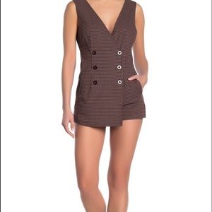 (NWT) Plaid Wrap Romper